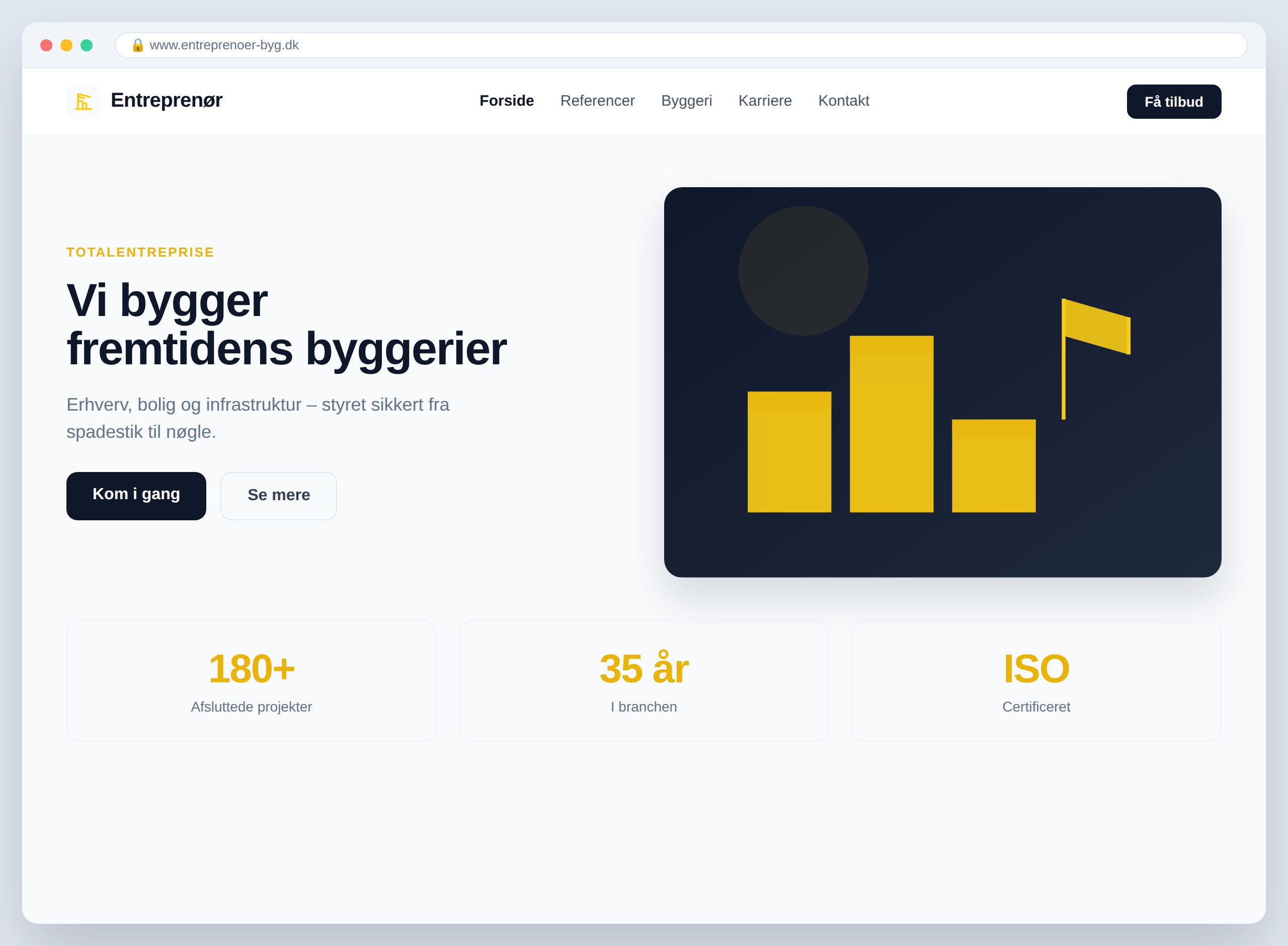 Prisvenligt hjemmeside-design til branchen Entreprenør
