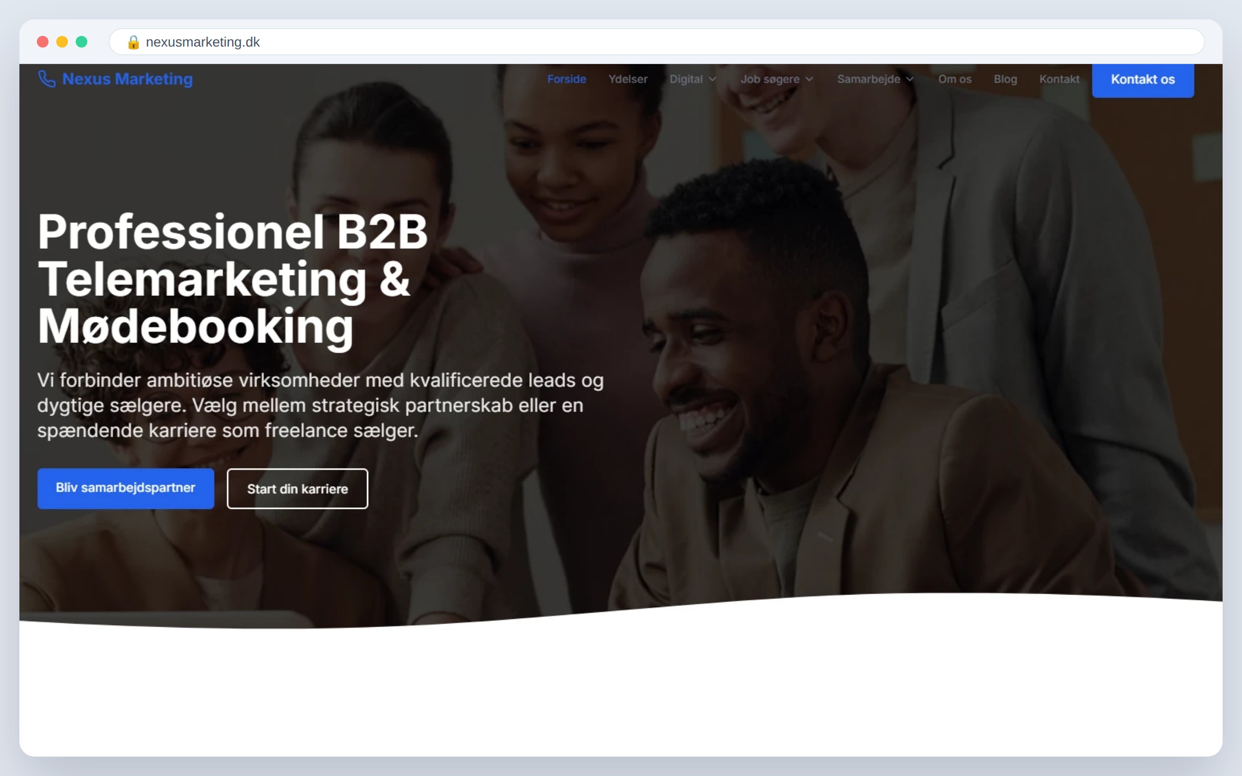 Hjemmeside vi har bygget: Nexus Marketing